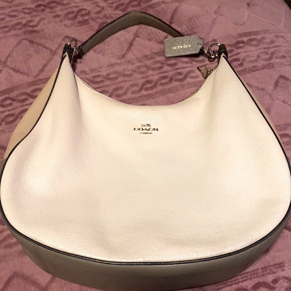 Coach Tri-color leather hobo